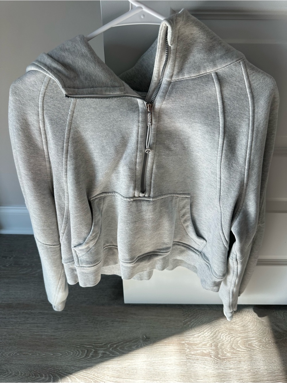 lululemon athletica Light Gray Half-Zip Hoodie